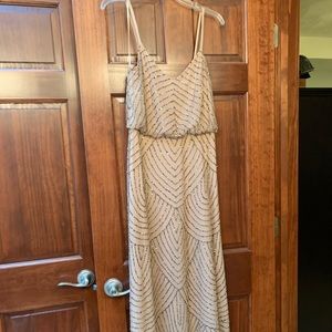 Art deco blouson beaded gown by Adrianna Papell